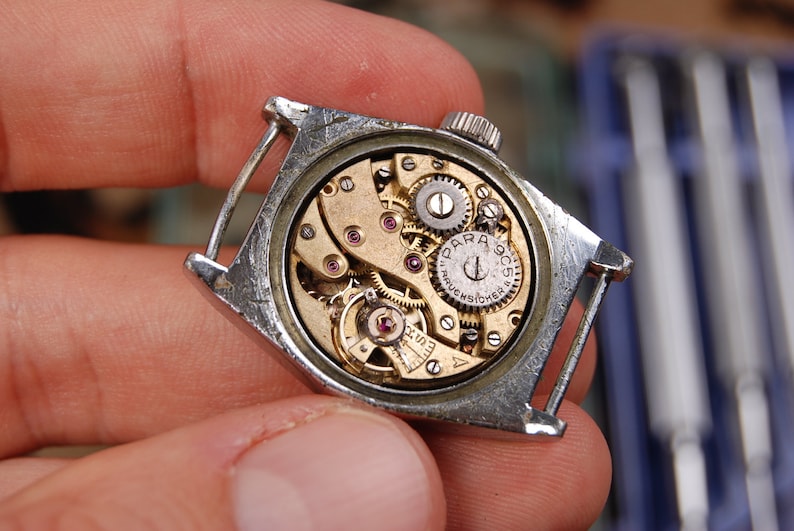 Very Rare Vintage German Mechanical Watch BRUCHSICHER PARA 9C5 Etsy