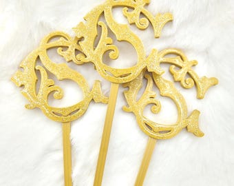 Monogrammed Swizzle Sticks, Wedding Cocktail Stirrers, Party Drink Accessories