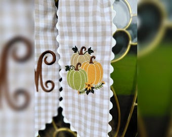 Pumpkin Trio Embroidery Designs | Fall Sash Machine Embroidery Files