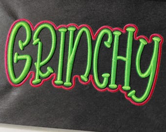 Puff Grinchy Embroidery Files, Christmas PUFF Embroidery Designs,  Green Monster PUFF Embroidery