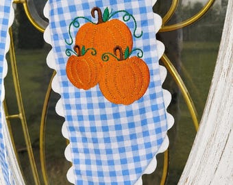 Pumpkin Trio Embroidery Designs | Fall Embroidery| Embroidery Files for Wreath Sash