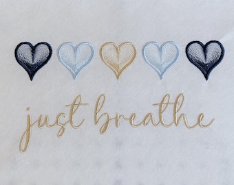 Just Breathe Embroidery Design, Inspirational Embroidery File, Christian Designs, Faith Based