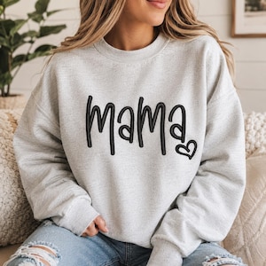 Mama Heart Embroidery Design | Satin Stitch |  | Machine Embroidery File | Instant Download