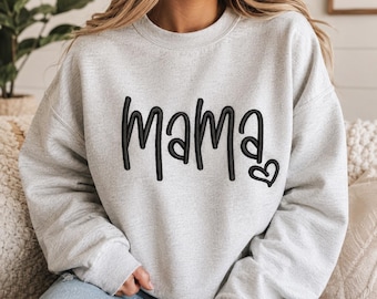 Mama Heart Embroidery Design | Satin Stitch |  | Machine Embroidery File | Instant Download
