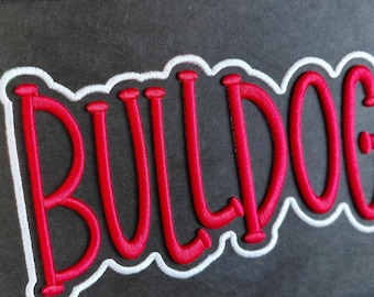 Bulldogs Puff Embroidery Design – 3D Puff Satin Stitch