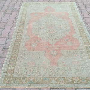 Handmade Turkish Oushak Rug 4.4x8.3 ft - Bohemian Wool Area Rug