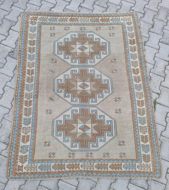 Vintage Anatolischer Teppich, 120x150 cm, Anatolischer Teppich