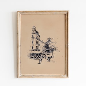 Vintage French City Painting - Etsy
