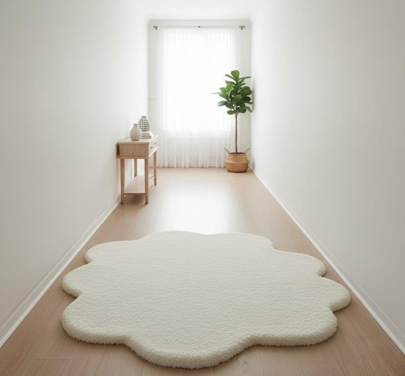 Cloud Shape Rug Cloud Shaped Rug: Soft White Plush Carpet, Scandinavian Decor - Etsy