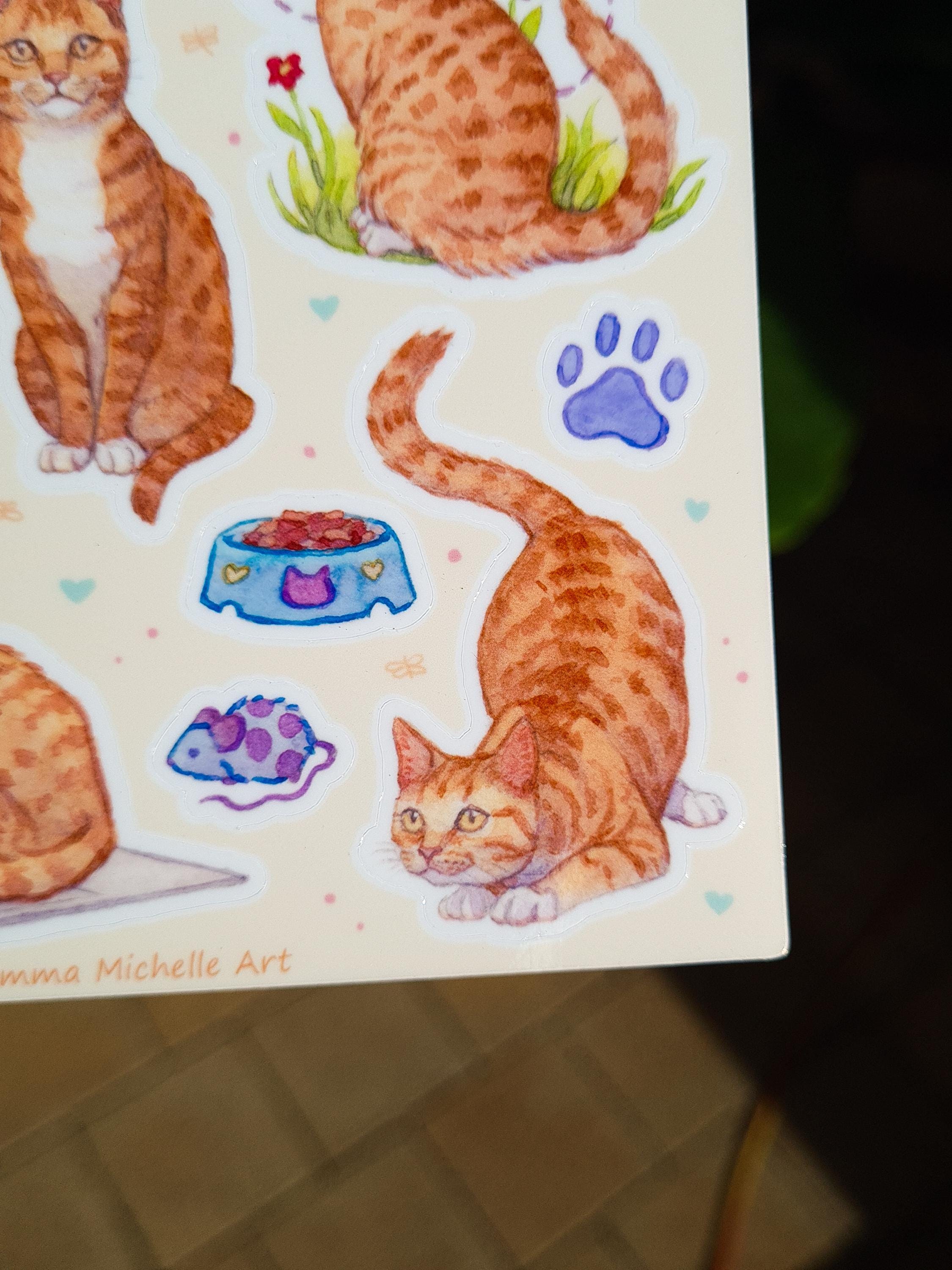 Orange Cat Sticker Sheet - Ronny Rascal - Etsy Australia