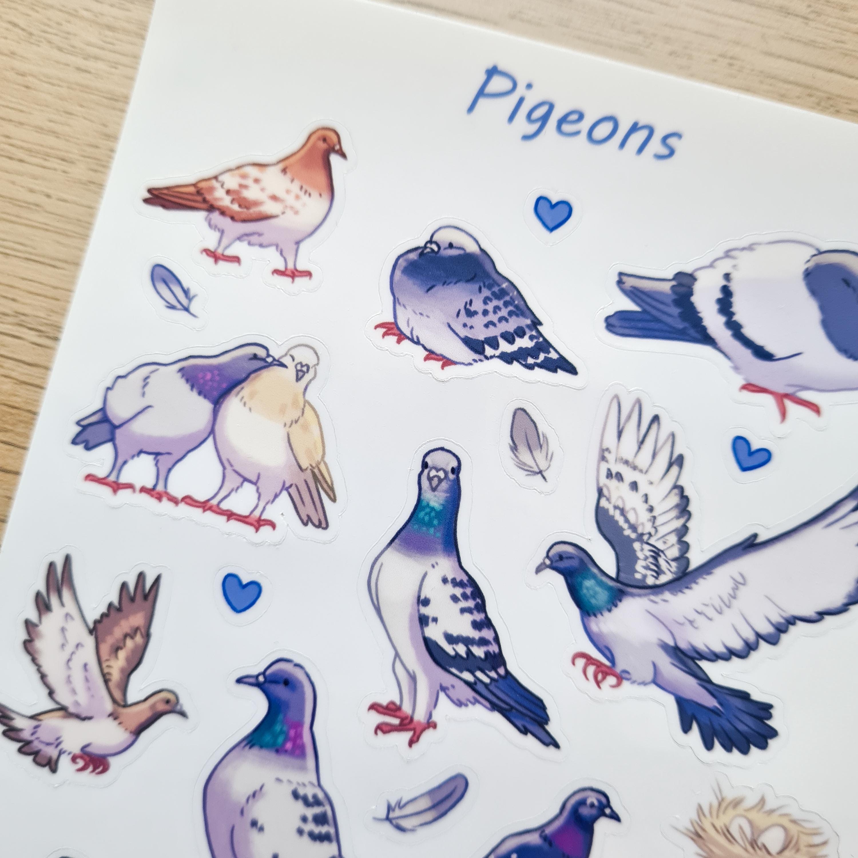 Pigeon Sticker Sheet – 19 Cute Bird Stickers, Journaling - Etsy