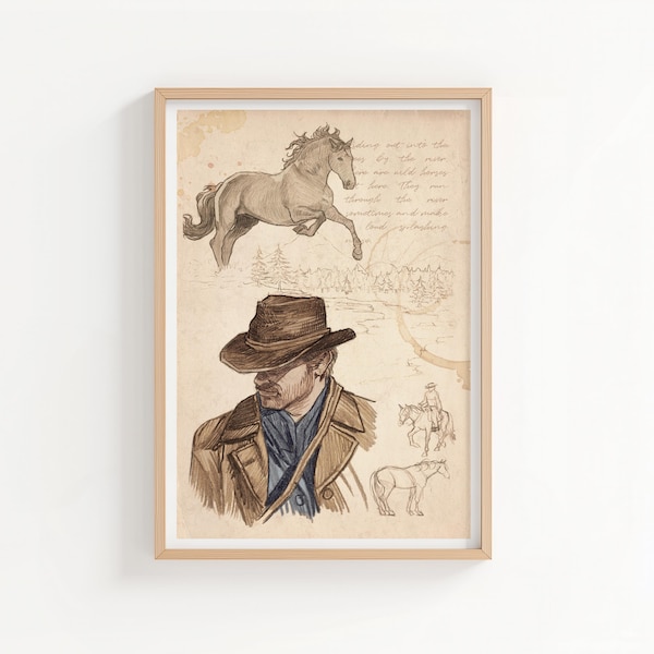 Cowboy Journal Art Print