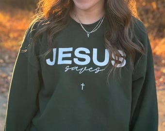Sudadera «Jesús salva», sudadera cristiana de moda para otoño