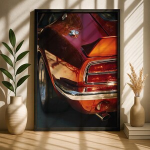 Retro Car Wall Art – Classic Muscle Car Print | Vintage Auto Photography Poster | Digital Download