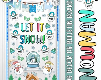 Deroro Let It Snow Cartello In Legno Con Pupazzo Di Neve 30x30 Cm - Decorazione Porta Esterna/Interna, Rustico - 4