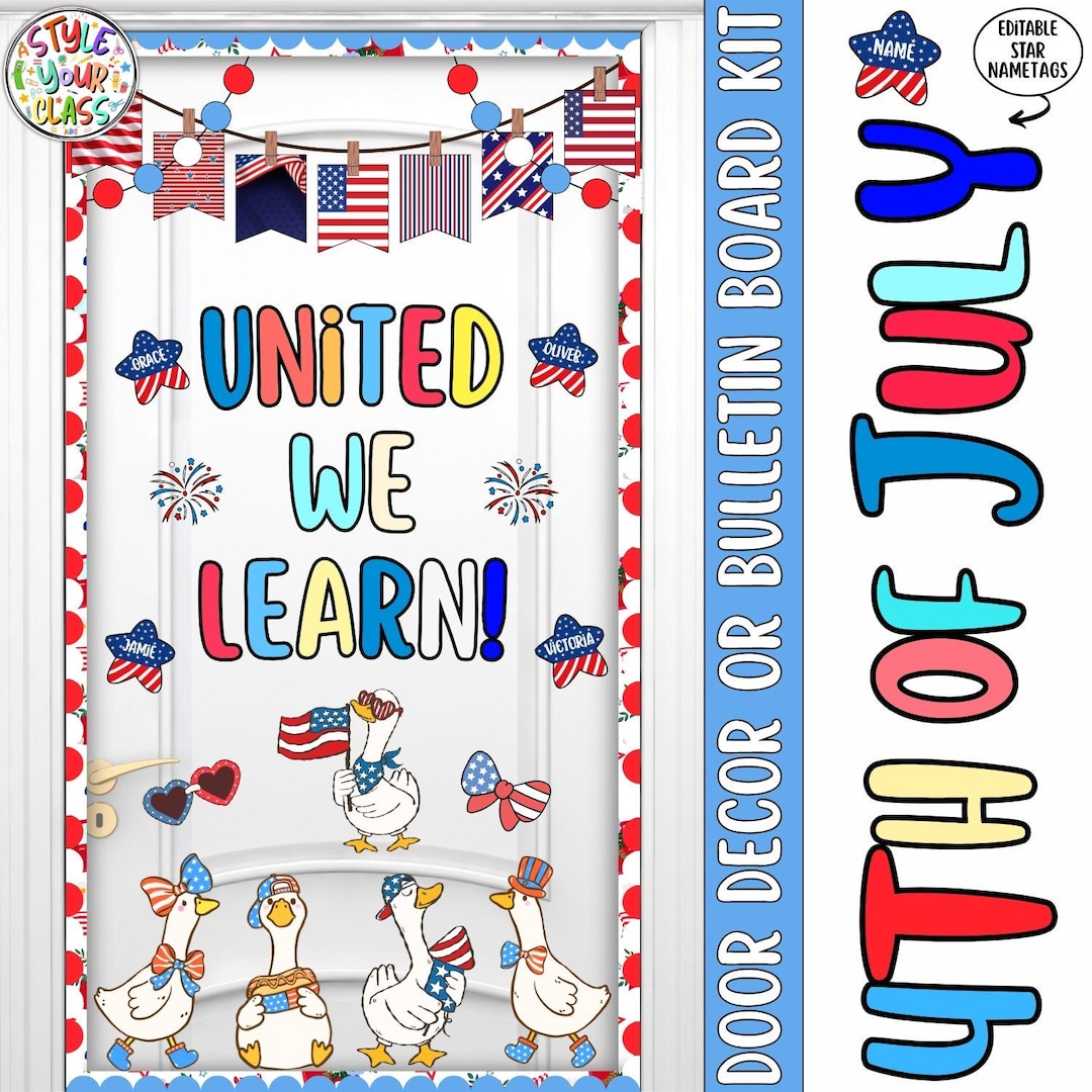 Happy 4th of July!: Patriotic Goose Classroom Door Decor or Bulletin ...