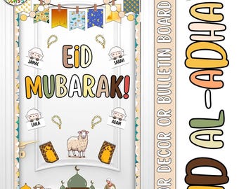 Eid Mubarak!: Eid Al-Adha Bulletin Board or Door Decor Kit | Islamic Classroom Decor