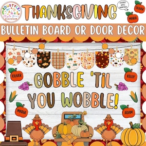 Give Thanks Everyday!: Thanksgiving and Turkeys Bulletin Board or Door Decor Kit