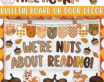 We're Nuts About Reading!: Fall Acorn Bulletin Board or Door Decor Kit ...
