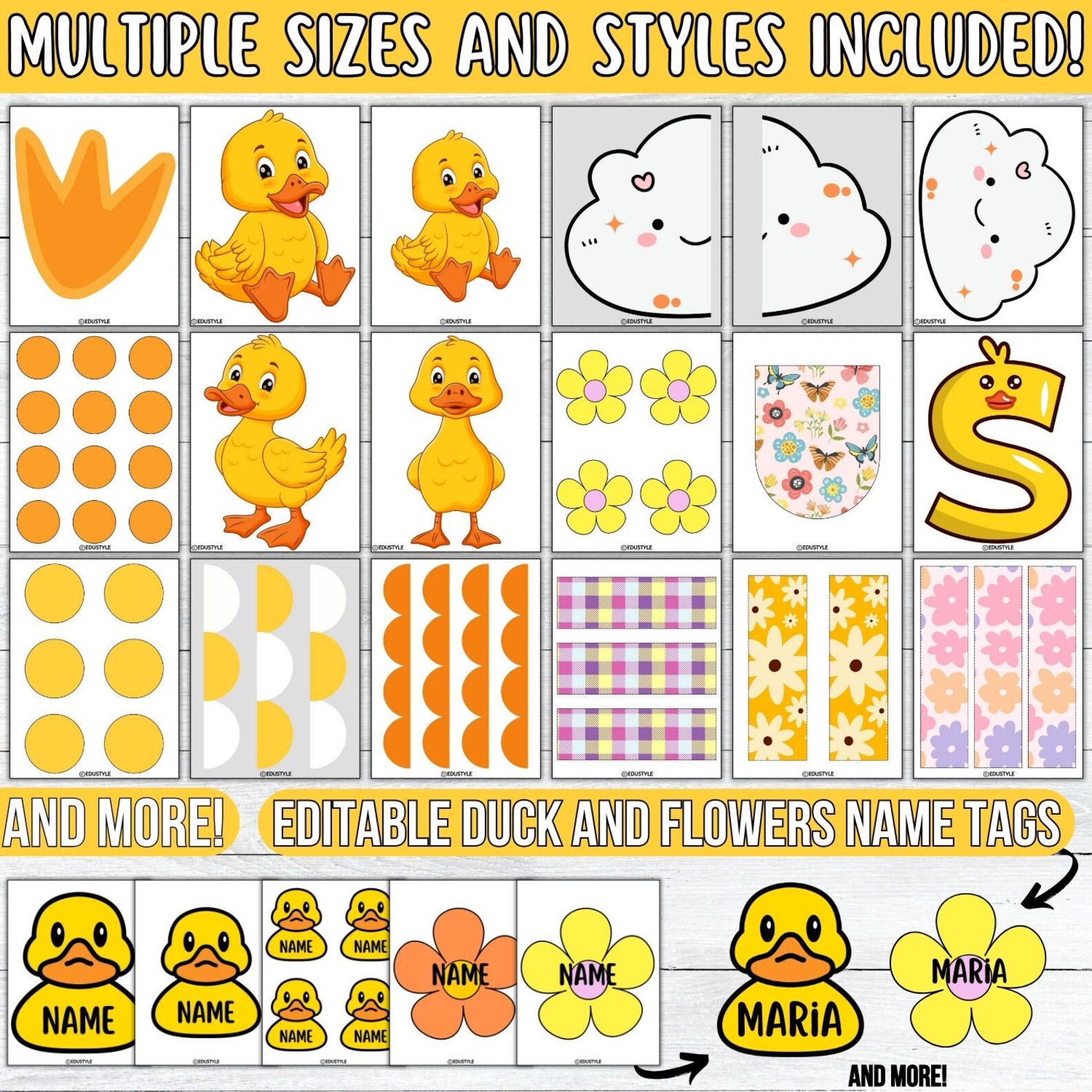 Duck Spring Bulletin Board Kit: Classroom Door Decor (digital Download ...