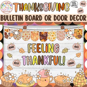 Feeling Thankful!: Thanksgiving Turkey Bulletin Board or Door Decor Kit | Fall
