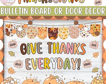 Give Thanks Everyday!: Thanksgiving and Turkey Bulletin Board or Door Decor Kit