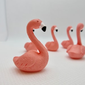 Miniature Tiny Pink Flamingo Fairy Garden Doll House Figurine Set of 3