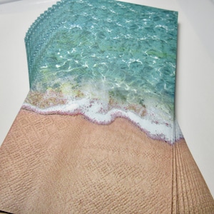 Paper Napkins Party Cocktail Luncheon Dinner Picnic Guest Decoupage Beach Sand