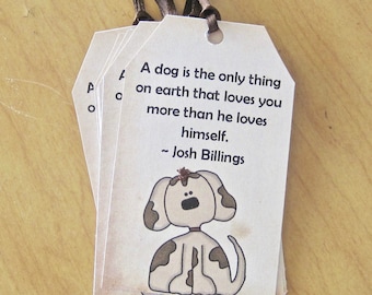Dogs Love, Thank You, Wedding, Birthday Hang Tags Lot of 6