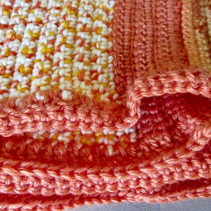 SALE Blanket Orange Afghan, Lap, Baby, Throw