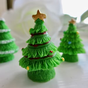 Christmas Trees Miniature Fairy Garden Set of 3