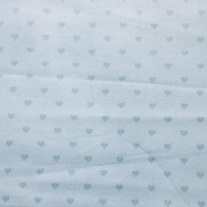 Cotton Fabric Welcome Baby Blue Tiny Hearts Sara Morgan by the yard