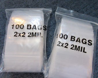 Plastic Bags 2x2 Supply Resealable Clear
