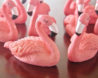 Miniature Pink Flamingo Fairy Garden Doll House Figurine