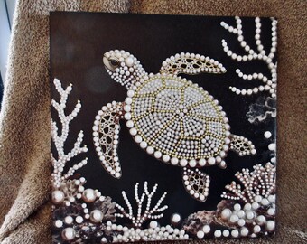 Sea Turtle Pearl Art