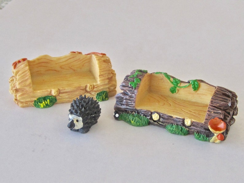 Miniature Dollhouse FAIRY GARDEN Furniture ~ Gray Resin Rabbit Bench ~ NEW