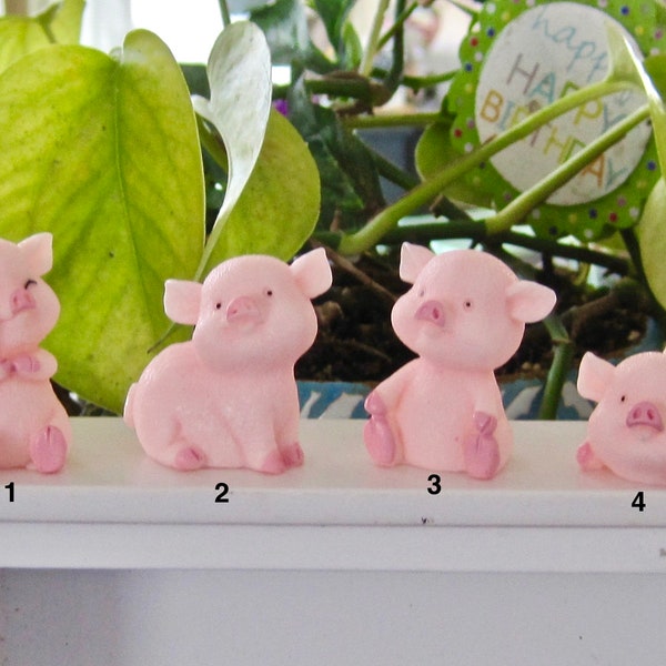 Piggies Resin Miniature Fairy Garden Figurine Farm Animal Tier Tray