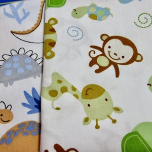 Fabric Fat Quarter 2 pack bundle Kids Animals