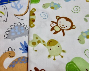 Fabric Fat Quarter 2 pack bundle Kids Animals