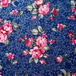 Cotton Fabric Floral Promise Me a Rose Garden by the 1/2 yard