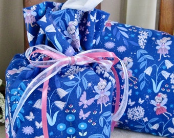 Fairy Pillow Tissue Box Cover/Gift Bag Blue