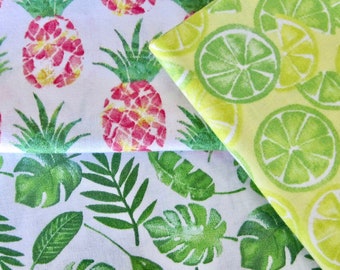Fat Quarter 3 pack Green Yellow Summertime