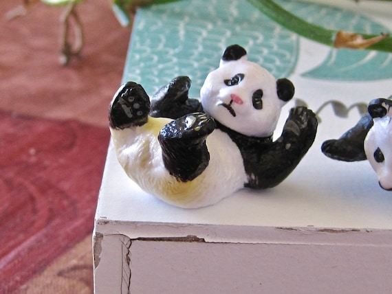 Hot Mini Panda Model Resin Figurines Fairy Garden Miniatures