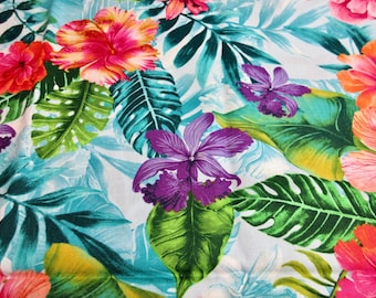Tropical Flowers Fat Quarter Cotton Fabric