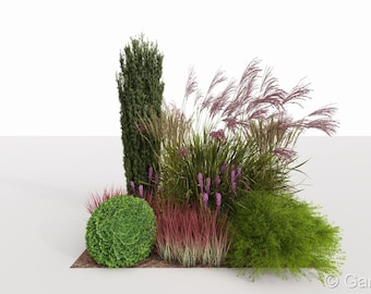 Eco Friendly Garden design - planting plan No. 182 for Sunny and partial Shade