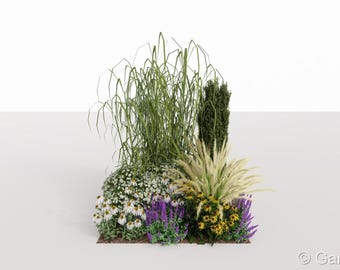 Eco Friendly Garden design - planting plan No. 154 for Sunny and partial Shade