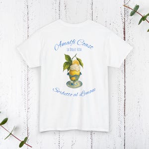 Amalfi Coast Lemon Sorbet Tee, Italian Summer Shirt, Casual Wear, Travel Inspired Clothing, Coastal Style