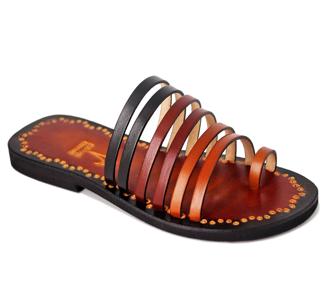 ulysse textile & leather slides