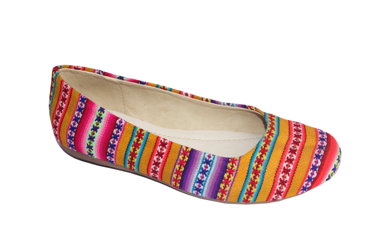 colorful ballerina shoes, ethnic linen, ballet flats with super soft soles, women slip on shoes - fany colorful ballerina shoes, ethnic linen, ballet flats with super soft soles, women slip on shoes - fany