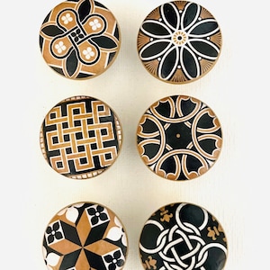 Handcrafted Contemporary Round Wood Cabinet/Drawer/Chest Knobs